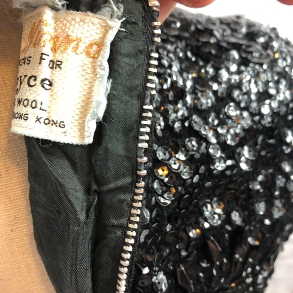 Vintage Black Bead and Sequin Sleeveless Top Small - Picture 5 of 8